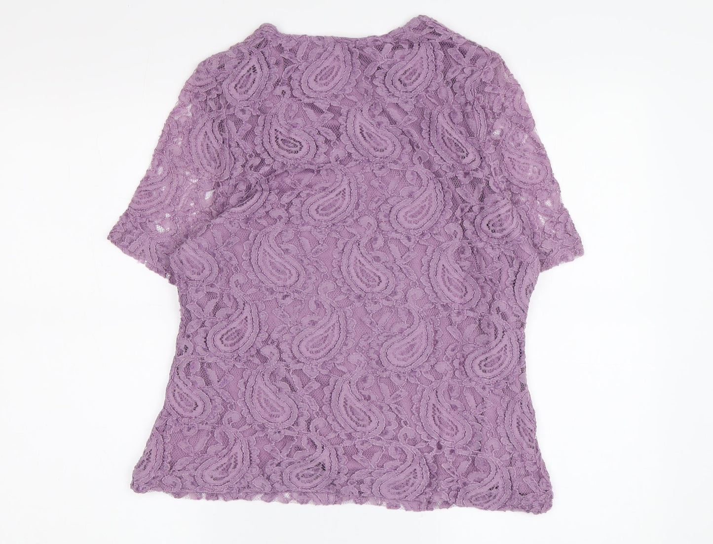 Womens UK Size 10 Eastex Purple Basic Blouse