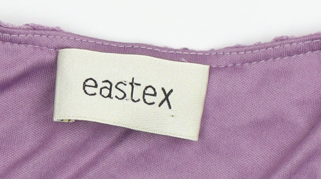 Womens UK Size 10 Eastex Purple Basic Blouse