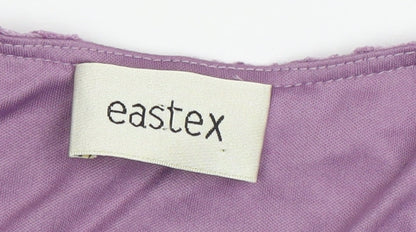 Womens UK Size 10 Eastex Purple Basic Blouse