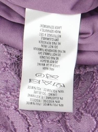 Womens UK Size 10 Eastex Purple Basic Blouse