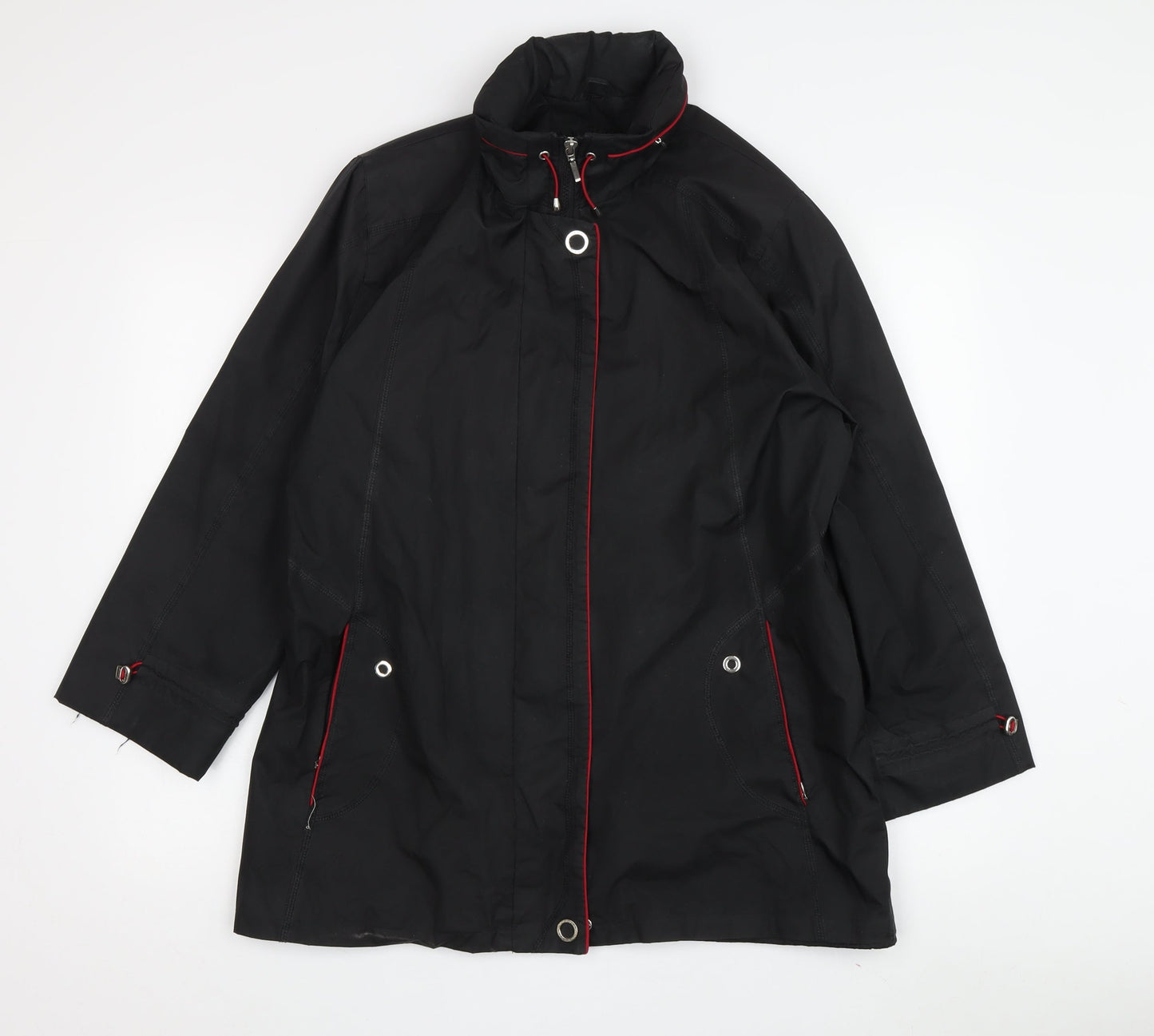 Womens UK Size 14 Klassik Black Rain Coat
