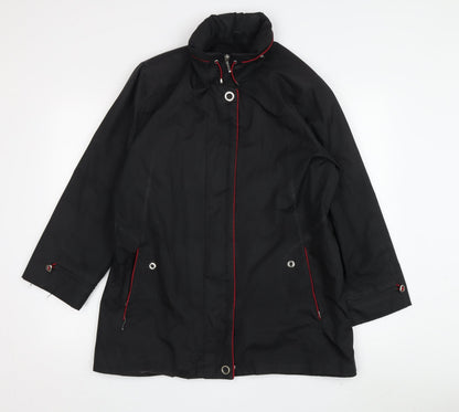 Womens UK Size 14 Klassik Black Rain Coat