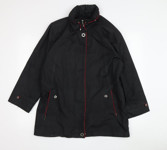 Womens UK Size 14 Klassik Black Rain Coat
