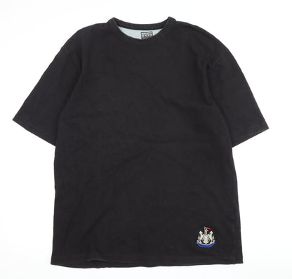 Newcastle United Black Men's M T-Shirt, Crew Neck Casual