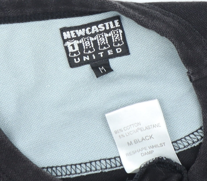 Newcastle United Black Men's M T-Shirt, Crew Neck Casual