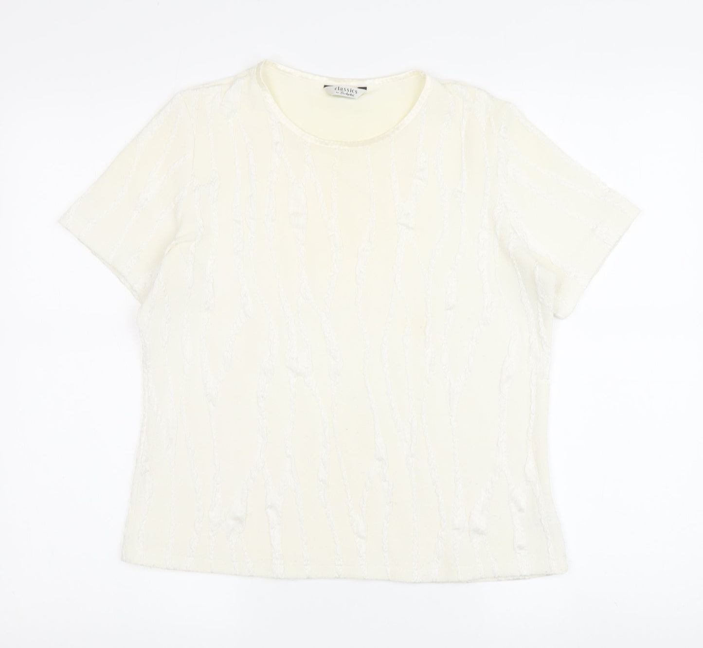 Classics by Berketex Women's Ivory T-Shirt Size 14