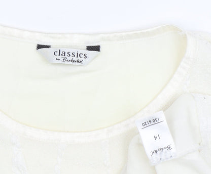 Classics by Berketex Women's Ivory T-Shirt Size 14