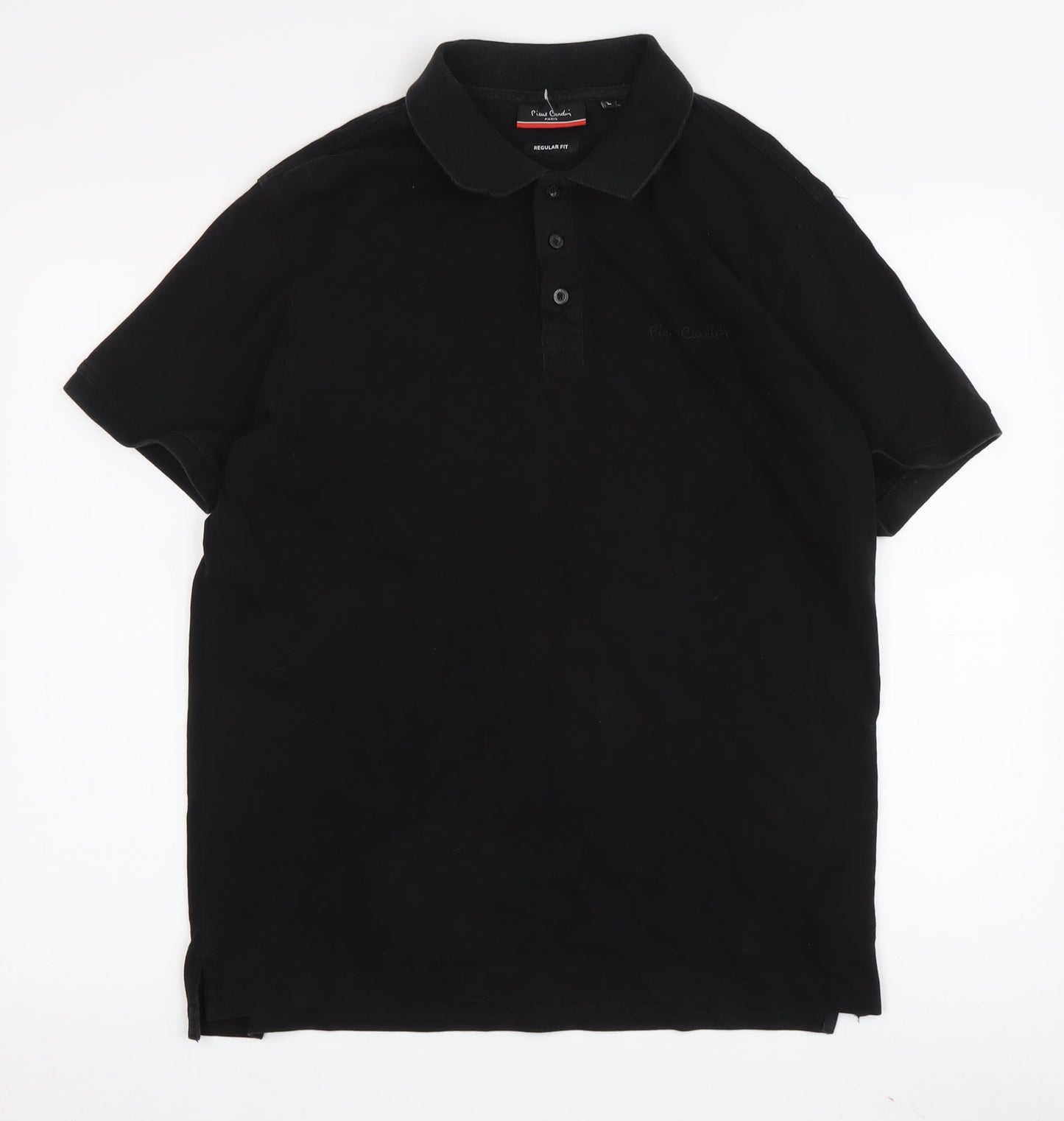 Pierre Cardin Men's Black Polo L Regular Fit