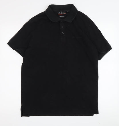 Pierre Cardin Men's Black Polo L Regular Fit