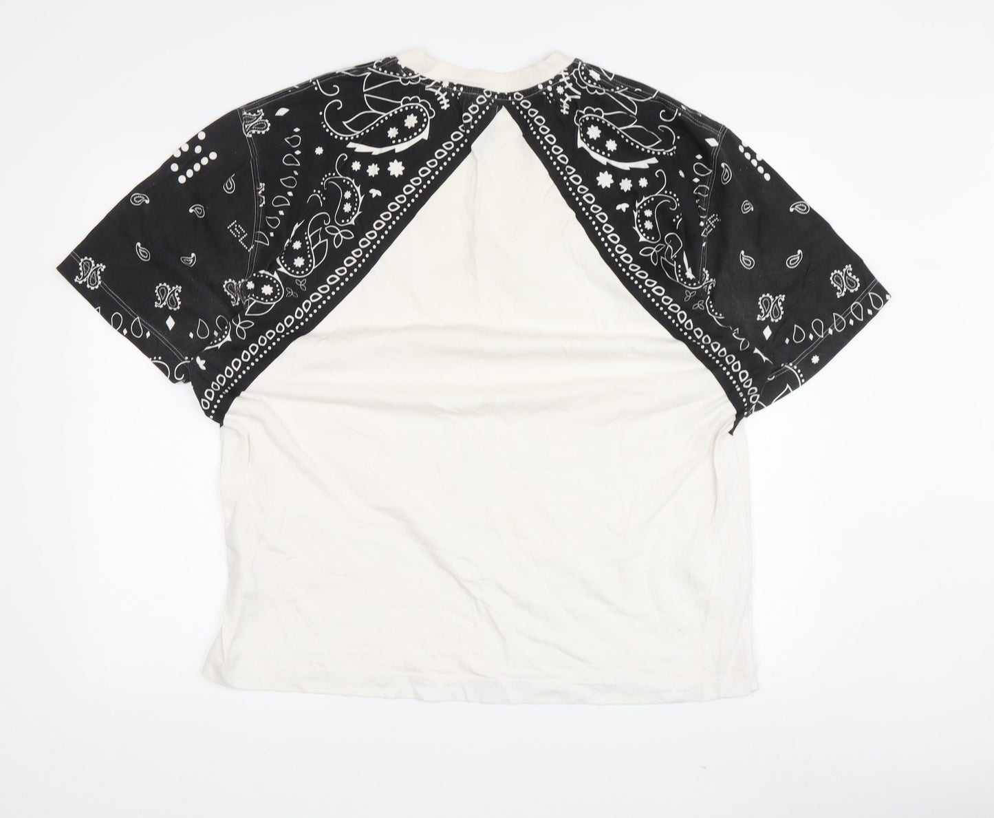 River Island Men’s Black and White Bandana T-Shirt L
