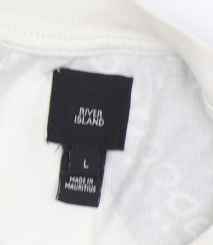 River Island Men’s Black and White Bandana T-Shirt L