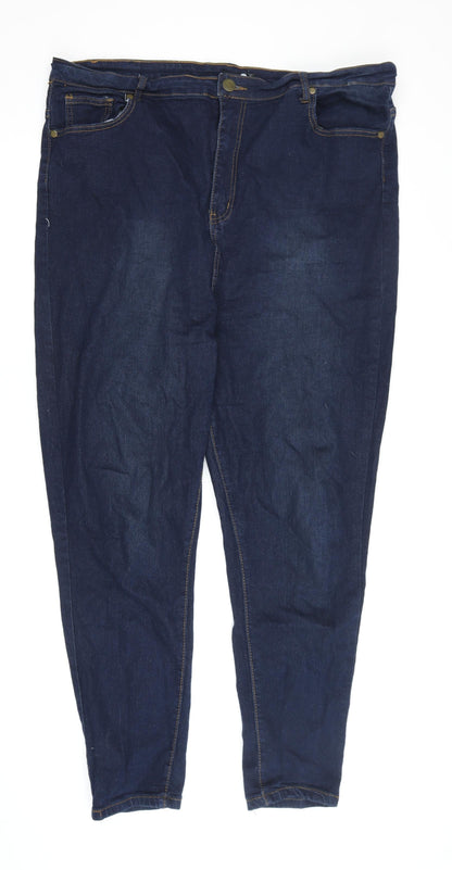 Boohoo Women's Blue Skinny Jeans Size 22