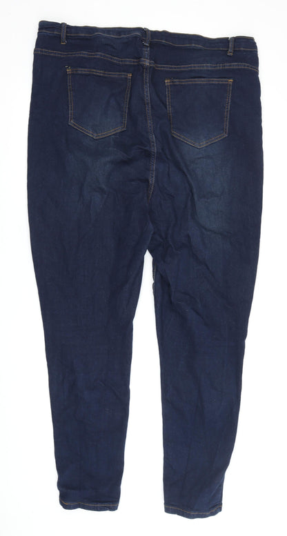 Boohoo Women's Blue Skinny Jeans Size 22