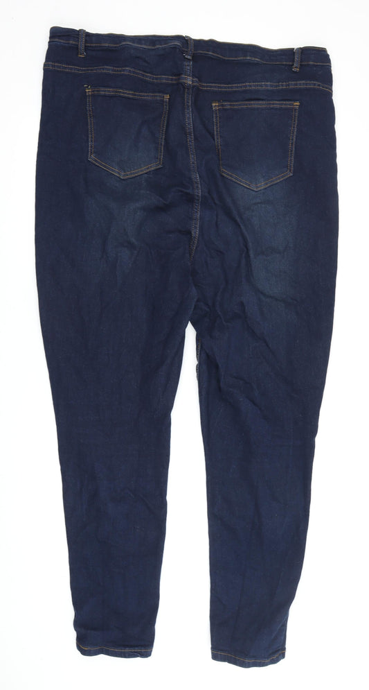 Boohoo Women's Blue Skinny Jeans Size 22