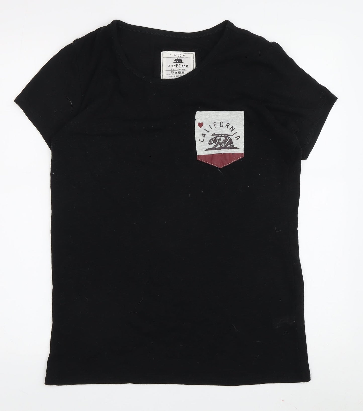 Reflex Unisex Black Crew T-Shirt M California Theme