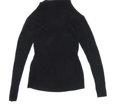 Womens UK Size 8 Whistles Black Basic T-Shirt