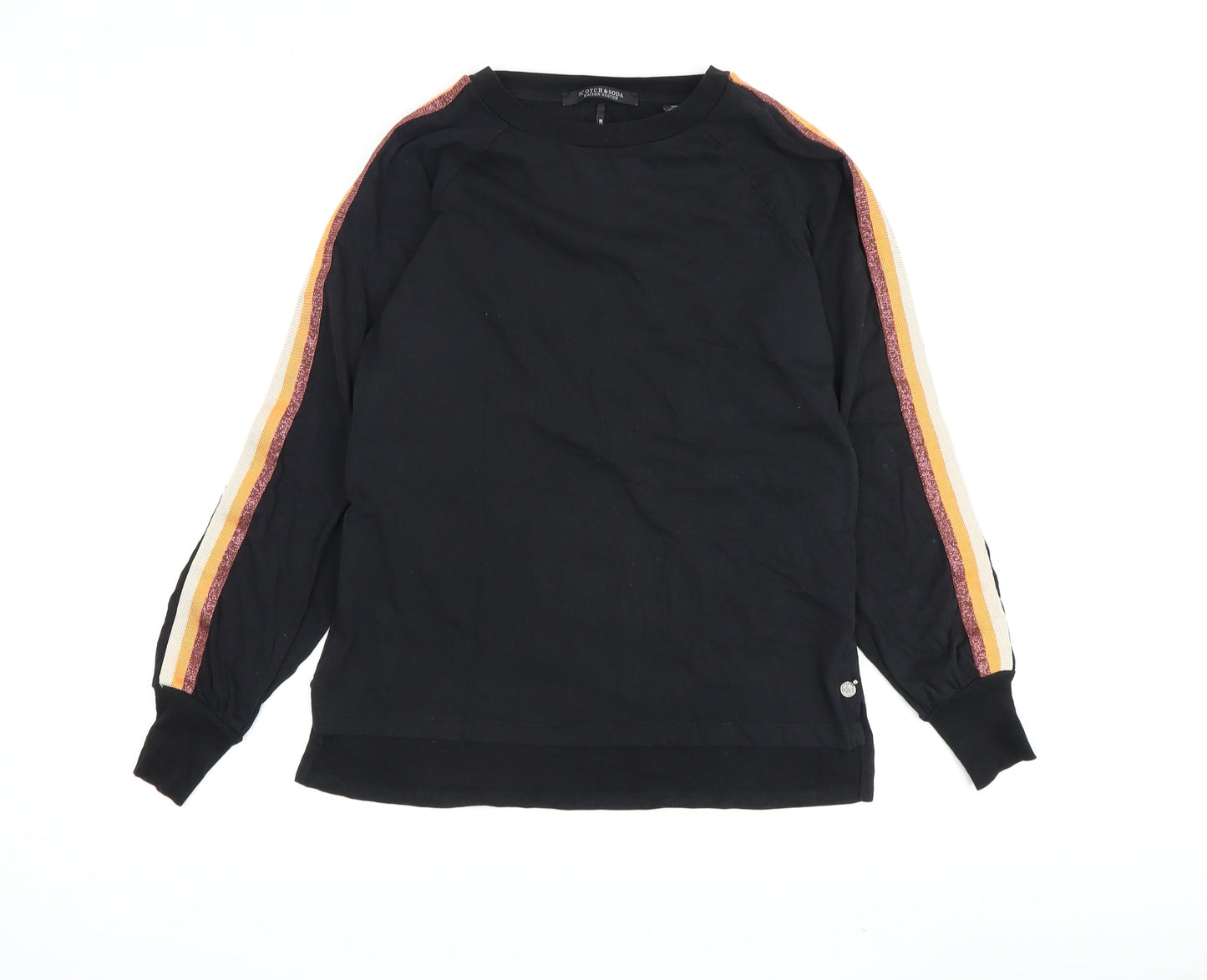 Womens UK Size XS Scotch & Soda Black Jersey T-Shirt