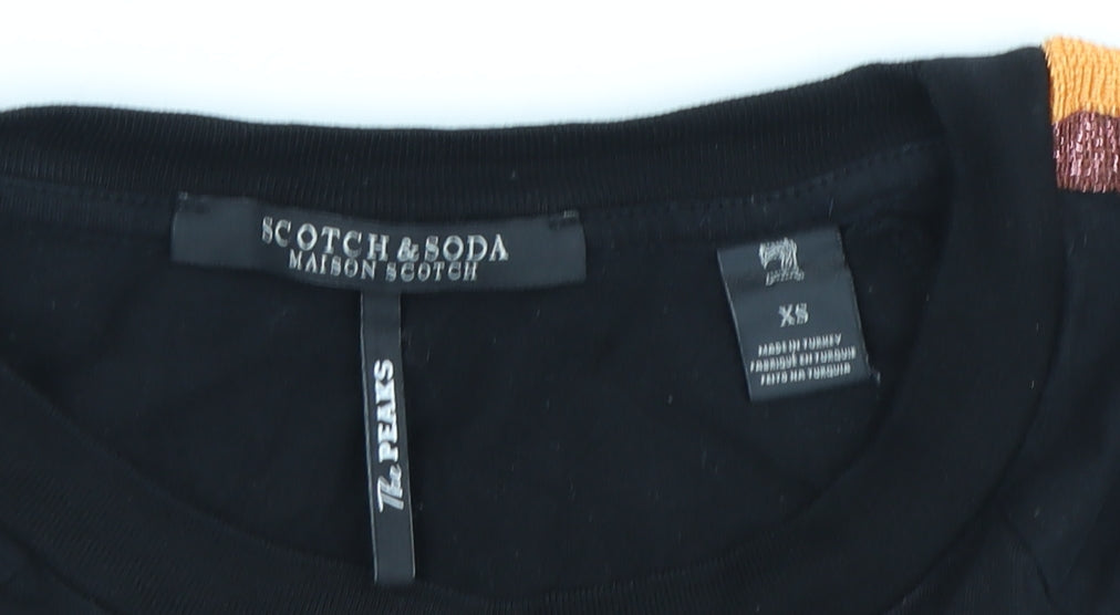 Womens UK Size XS Scotch & Soda Black Jersey T-Shirt