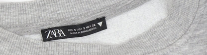 Zara Grey Women's S Pullover Sweatshirt