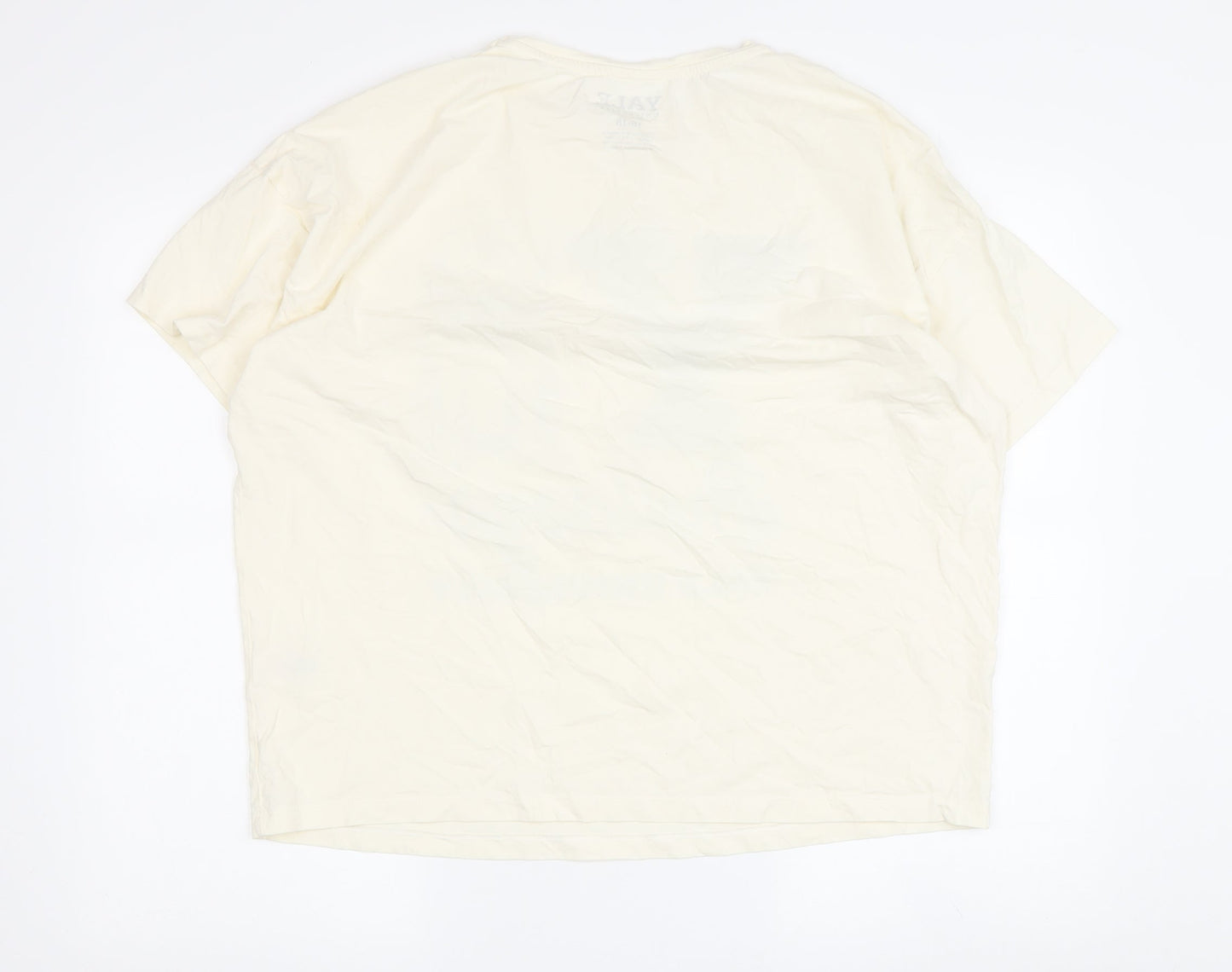 Yale University Ivory T-Shirt, Size 16, Unisex Adults