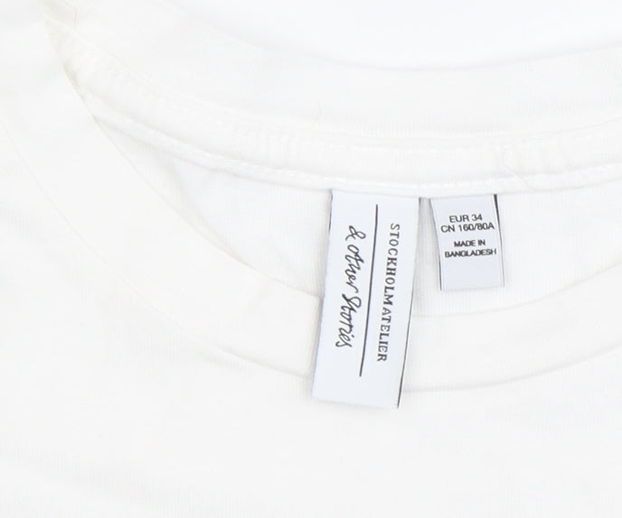 & Other Stories Girls White T-Shirt, Size 12, Classic Style