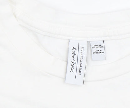 & Other Stories Girls White T-Shirt, Size 12, Classic Style