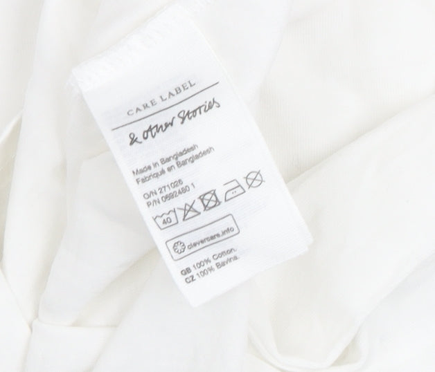 & Other Stories Girls White T-Shirt, Size 12, Classic Style