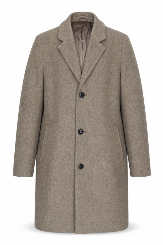 Mens UK Size S Topman Beige Overcoat