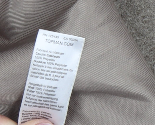 Mens UK Size S Topman Beige Overcoat