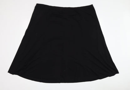 Classics Women's Black A-Line Knee Length Skirt
