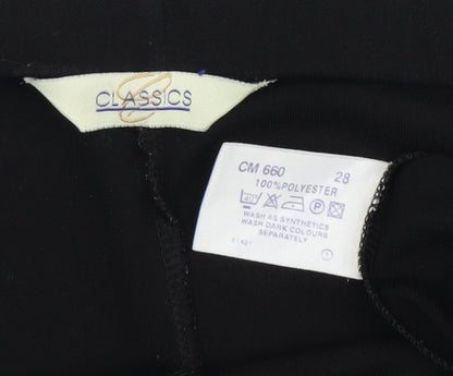 Classics Women's Black A-Line Knee Length Skirt