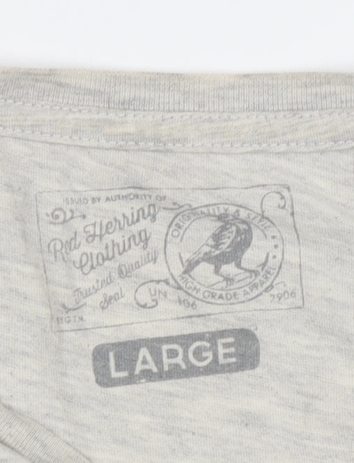 Red Herring Men’s Grey Large USA City Graphic T-Shirt