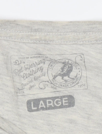 Red Herring Men’s Grey Large USA City Graphic T-Shirt