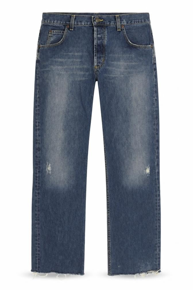 Mens UK Size 36-32 Lee Regular Fit Straight Blue Jeans