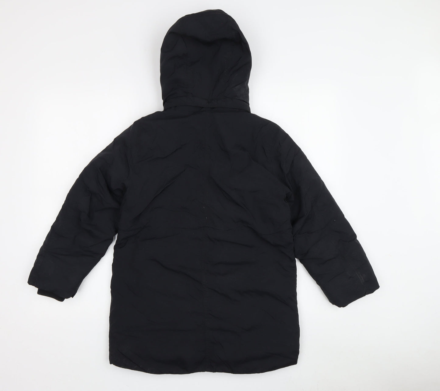 H&M Boys Black Hooded Puffer Jacket 8-9 Years Winter