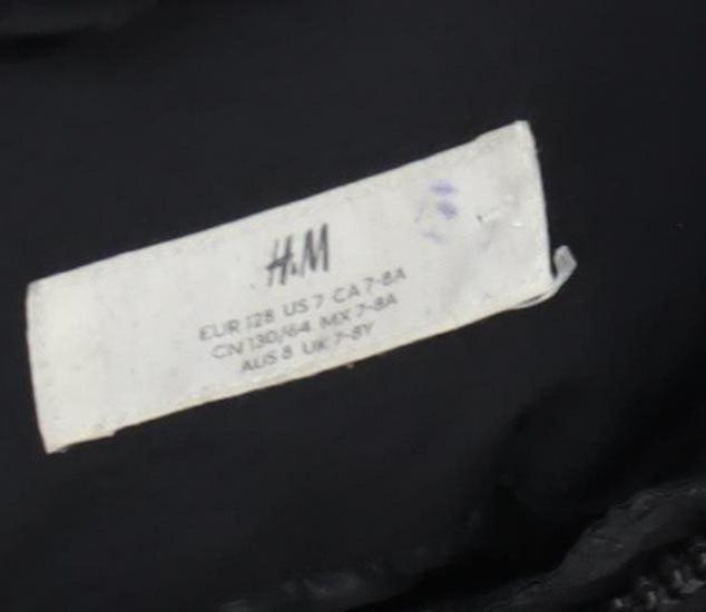 H&M Boys Black Hooded Puffer Jacket 8-9 Years Winter