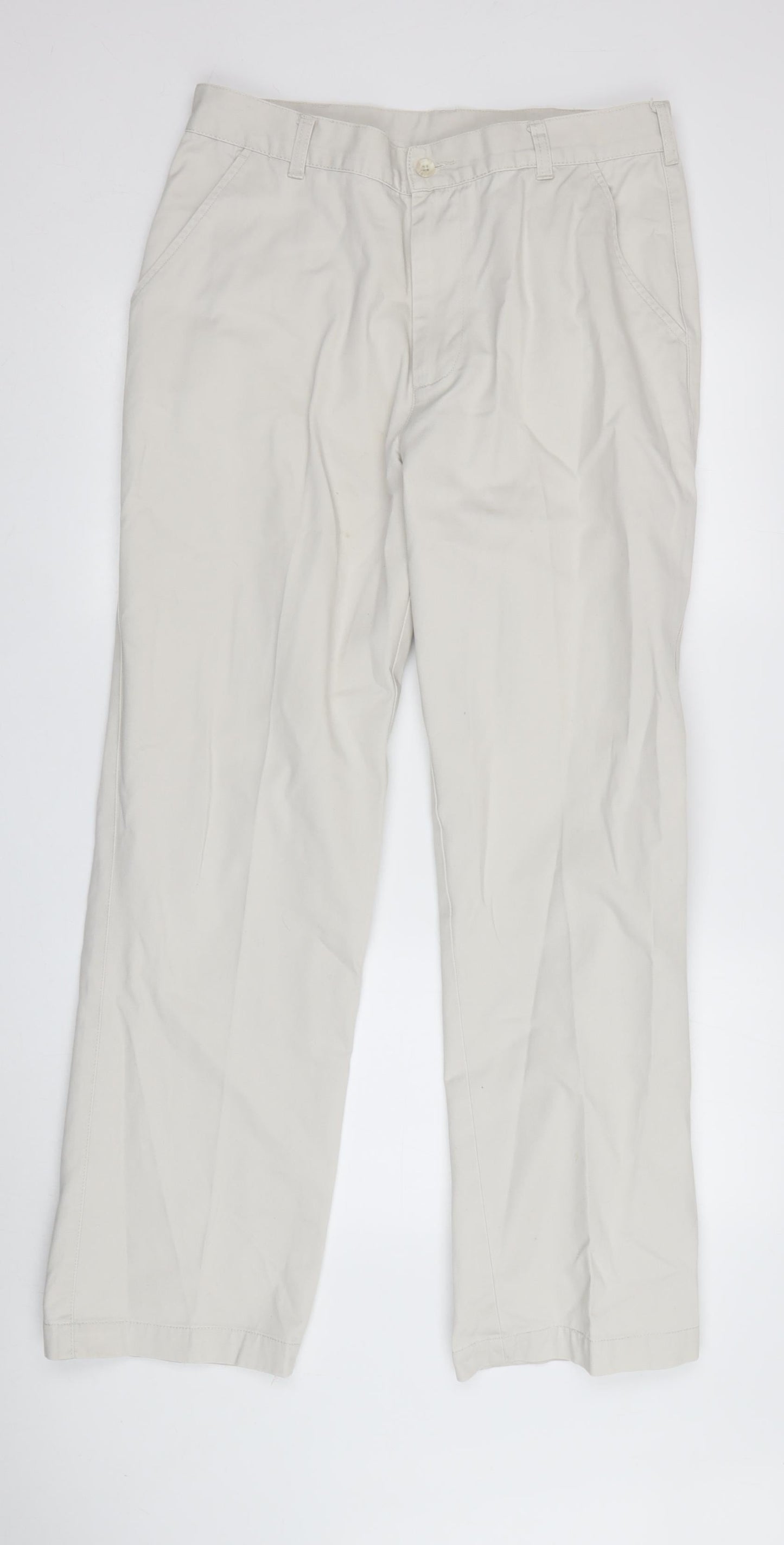 Mens UK Size 34 Cotton Traders Regular Fit Chino Beige Trousers