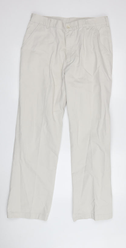 Mens UK Size 34 Cotton Traders Regular Fit Chino Beige Trousers