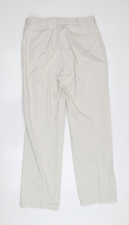 Mens UK Size 34 Cotton Traders Regular Fit Chino Beige Trousers