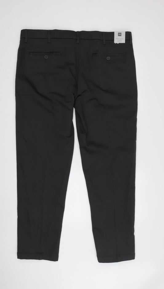 Marks and Spencer Men's Black Slim Fit Chino Trousers