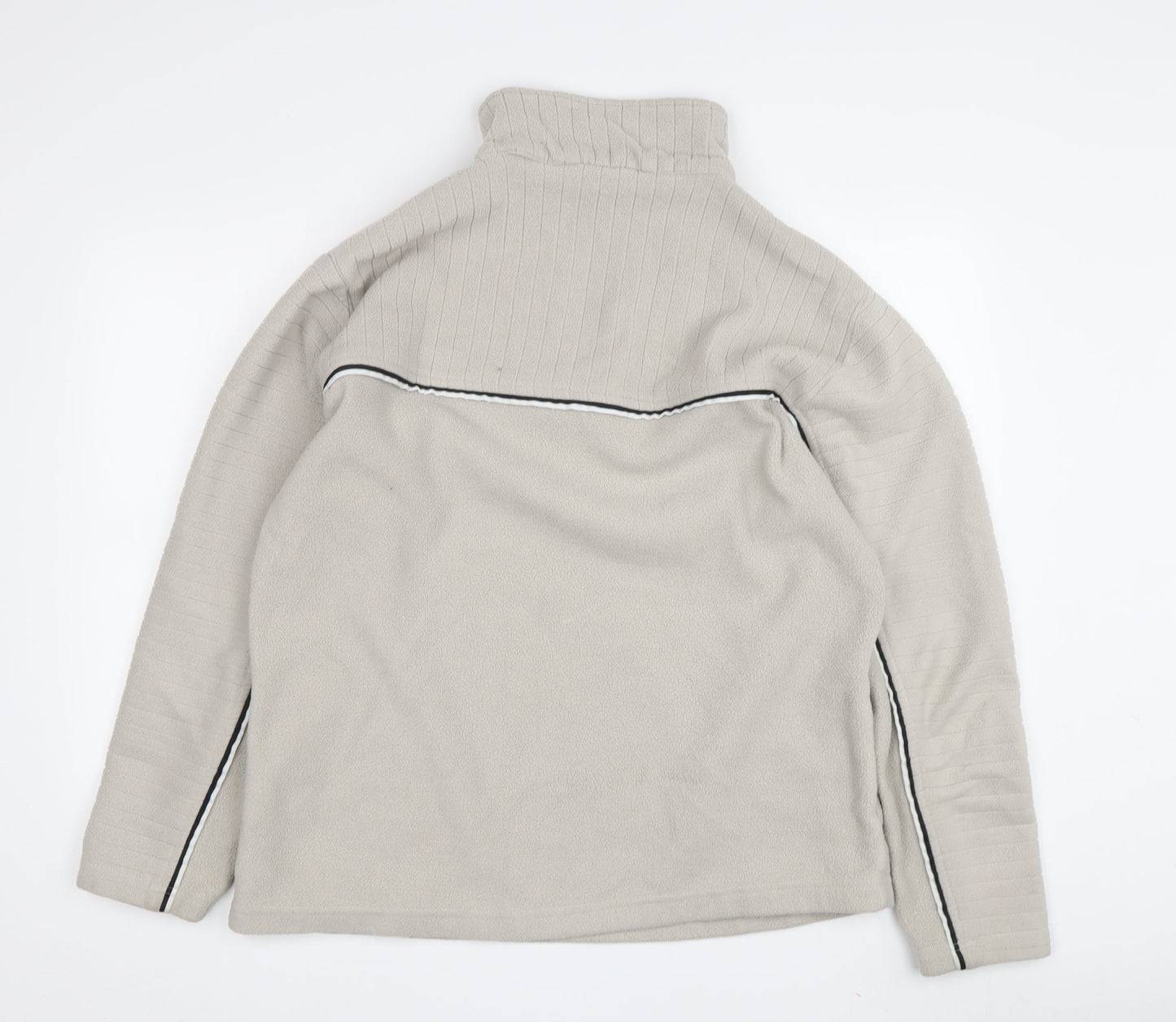 Freeport Men's Beige 1/4 Zip Fleece Sweatshirt L