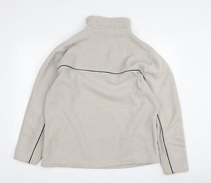 Freeport Men's Beige 1/4 Zip Fleece Sweatshirt L