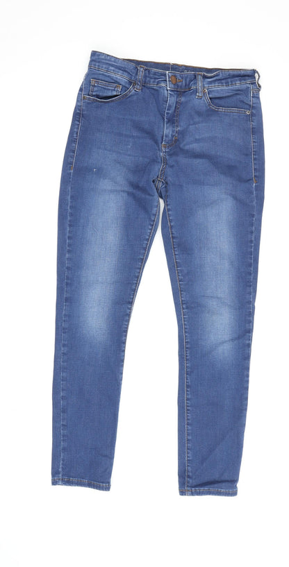 Topshop Women's Blue Skinny Jeans - Size 10, Regular Fit
