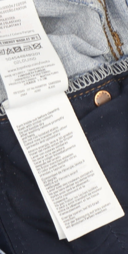 Topshop Women's Blue Skinny Jeans - Size 10, Regular Fit