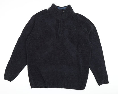 EWM Men's Black Cotton Pullover Jumper M