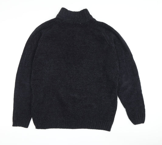 EWM Men's Black Cotton Pullover Jumper M