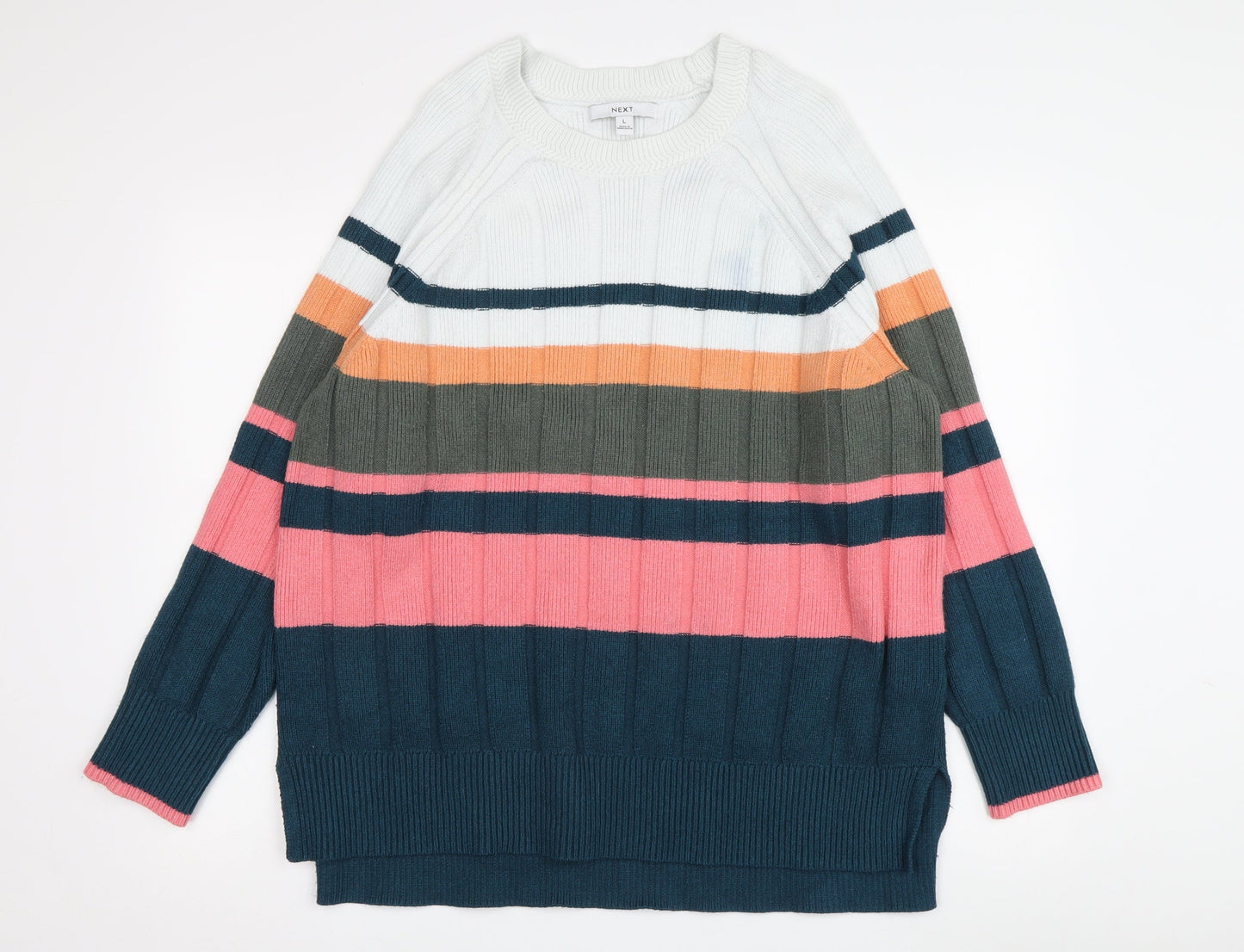 Womens UK Size L NEXT Multicoloured Pullover Jumper
