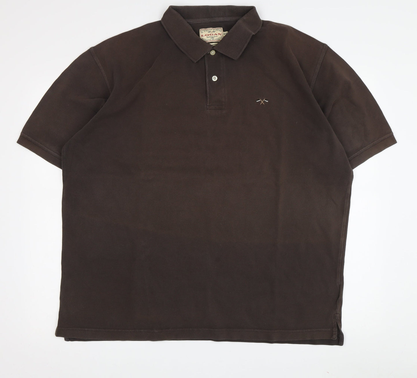R. Logan & Sons Men's Brown Polo Shirt 2XL Casual