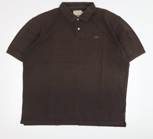 R. Logan & Sons Men's Brown Polo Shirt 2XL Casual