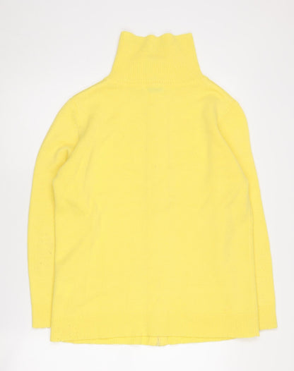 Damart Women's Yellow Full Zip Acrylic Jumper M